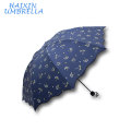 Stock Sales Modern Fashionable Flower Printing Customize Quality Women Promotional Up Down 3 Folding Umbrella with Logo Prints